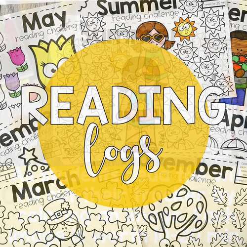 Monthly Reading Log and Reading Challenges by A Teacher and her Cat