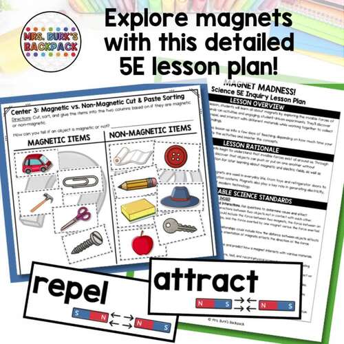 All About Magnets! Science Inquiry 5E Lesson with Activities & Experiments