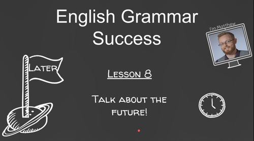 Preview of ESL Grammar Video Guide + Worksheet | The Future Simple Tense | Google Slide