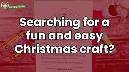 Christmas Craft Activity: Colour In Christmas Cones by Kate Hadfield ...