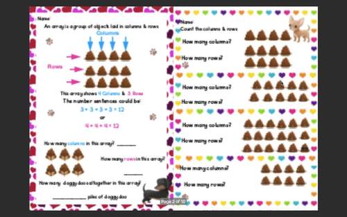 Arrays - Multiplication & Addition by Tuxie Tutelage | TpT