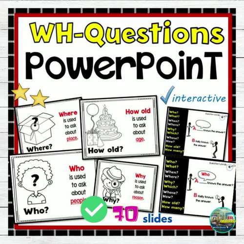 WH-Questions / Interactive PowerPoint/ Google Slides + SPECIAL BONUS