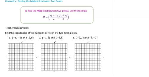Preview of Coordinate Geometry 1 - The Midpoint Formula (lesson video)