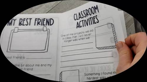 End of Year Memory Book Printable for Elementary School by STEM Starters