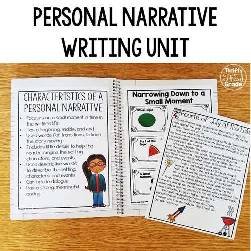 2nd Grade Personal Narrative Writing Unit {W.2.3} TpT