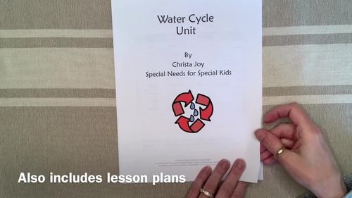 Water Cycle Unit for Special Education with complete lesson plans