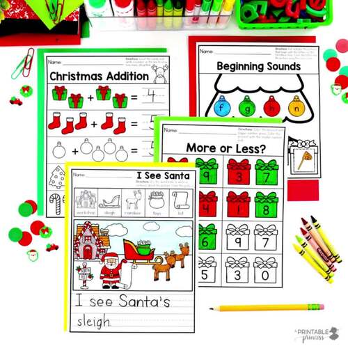 Emergency Sub Plans for Kindergarten Growing Bundle | No Prep Sub Plans