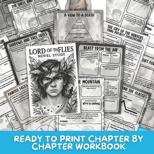 LORD OF THE FLIES unit plan | Activities worksheets Book Study ELA ...