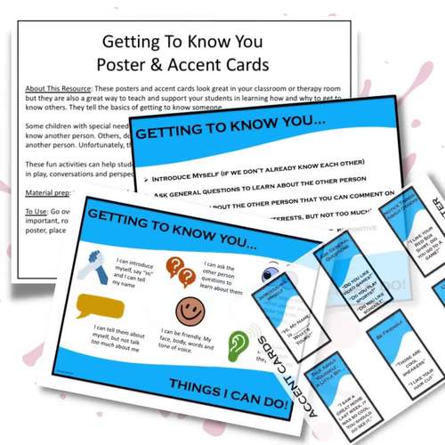 Getting To Know You Activity Pack - Back To School Social Skills Activities
