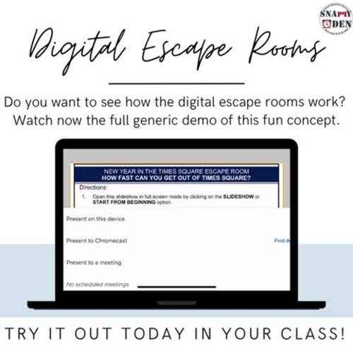 2025 New Years Digital Escape Room Trivia Questions After Winter Break Game