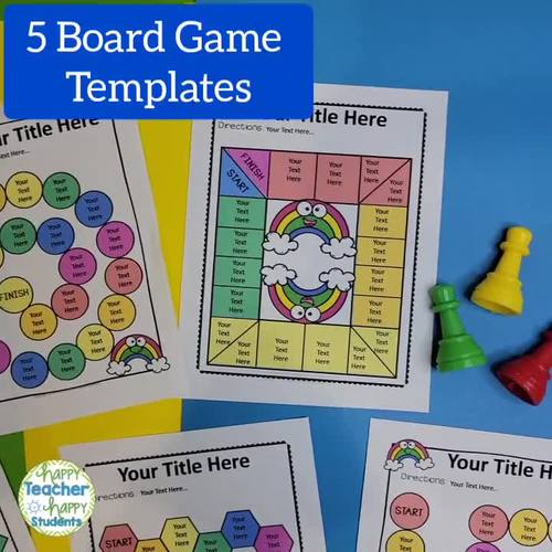 Blank Game Board Template: 5 EDITABLE Board Game Templates for Kids