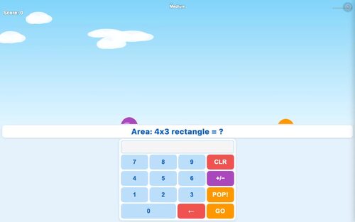 3rd Grade Area Math Game | Self-Checking Practice by Kick My Math