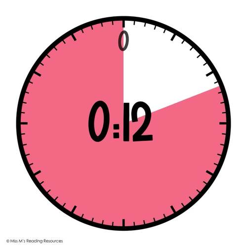 Visual Timers for Time Management RED | Classroom Management Digital Resource