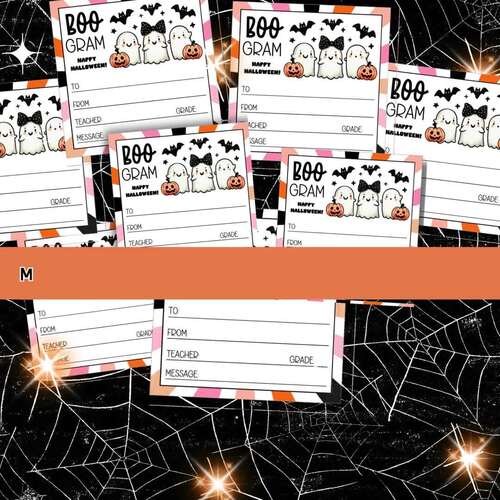 Halloween Boo Gram Fundraiser Bundle, Candy Grams Order Form Flyer Sign