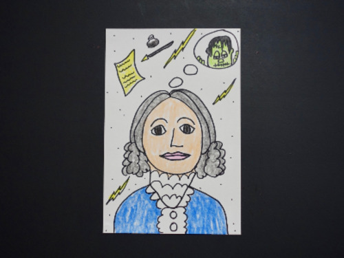Preview of Let's Draw Mary Shelley-Author of Frankenstein!