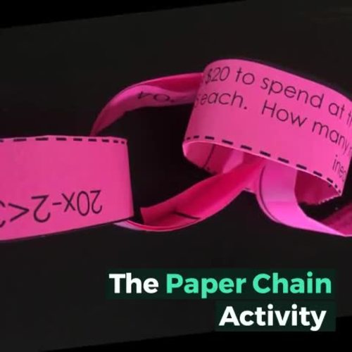 7th Grade Math Activities Paper Chains Bundle by Education with DocRunning