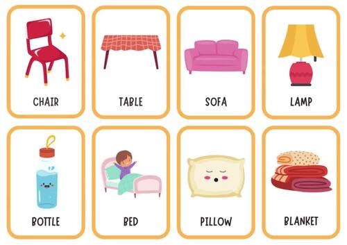 Things & Objects Double-sided Flashcards For Kids by The Digivita