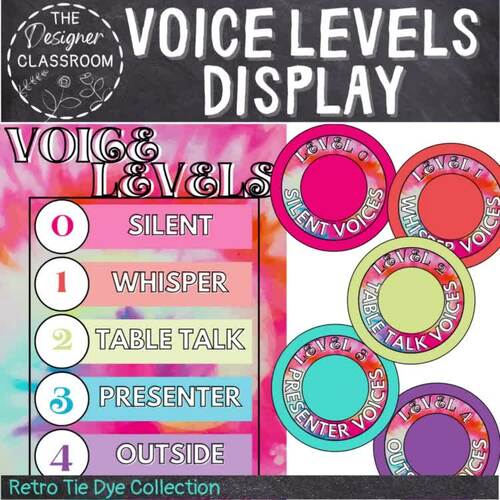 Voice Levels Display | Boho Rainbow Classroom Decor by The Designer ...