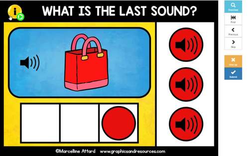 BOOM CARDS ENDING SOUND PHONEMIC AWARENESS ACTIVITY JANUARY DIGITAL GAME