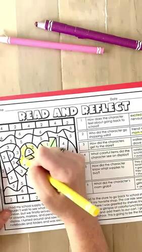 Coloring Pages Color by Code Reading Grammar Math Morning Work | TPT