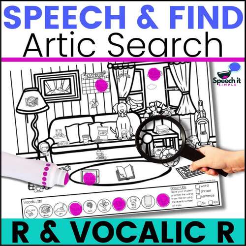 Speech and Find - R & Vocalic R - Articulation Activities - Artic ...