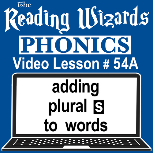 Preview of Phonics Video/Easel Lesson - Adding Plural S to Words - Reading Wizards #54A