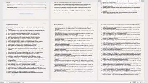 Solution Focused Psychotherapy Guide Session Plan SFBT Therapy Questions