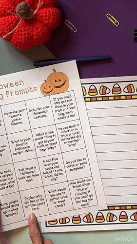 Writing Prompts, Halloween theme, W 2.1, W 2.3 by BXC Creations | TPT