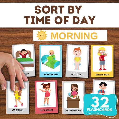 Time Of Day Sorting Daily Routine Sorting When Questions Autism ABA ...