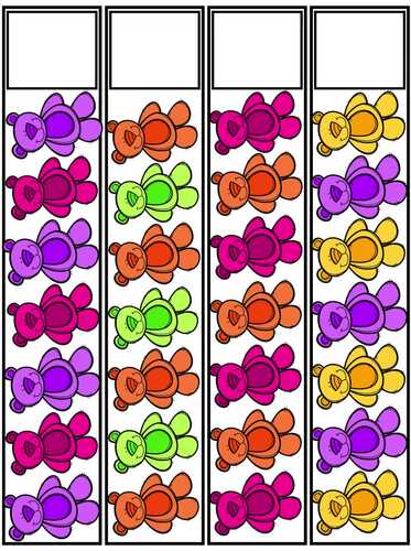 Carnival Teddy Bear Prize Pattern Activity for Preschool, PreK and ...