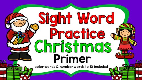Preview of Sight Word Video & Slideshow, Primer, Christmas