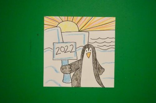 Preview of Let's Draw a Happy New Year Penguin! (2022)