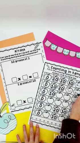 Multiplication Multiply by 10 Arrays, equal groups, counting in 10s 1st ...