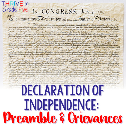 Preview of Declaration of Independence: Preamble & Grievances - Video, Stations, & More!