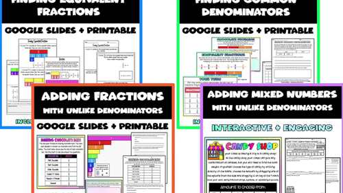 Adding fractions lesson bundle google slides printable s distance 