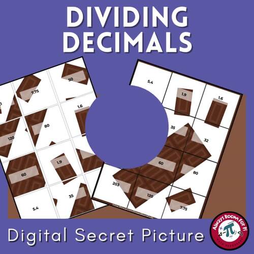Dividing Decimals Digital Picture Puzzle Activity Middle School | TPT
