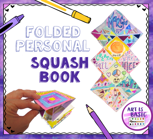 Preview of Art Project Video:  About Me Foldable Squash Book