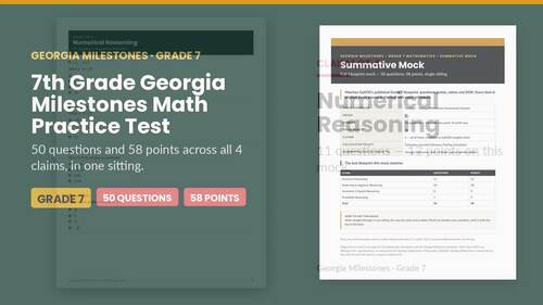 7th Grade Georgia Milestones Math Practice Test | GMAS Review & Test Prep