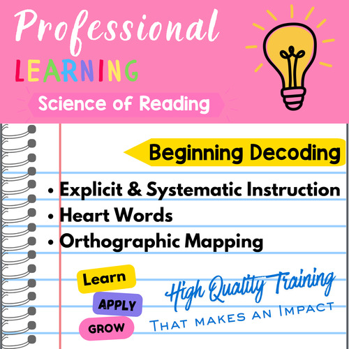 Preview of Beginning Decoding Training Video + Instructional Guide | Science of Reading PD