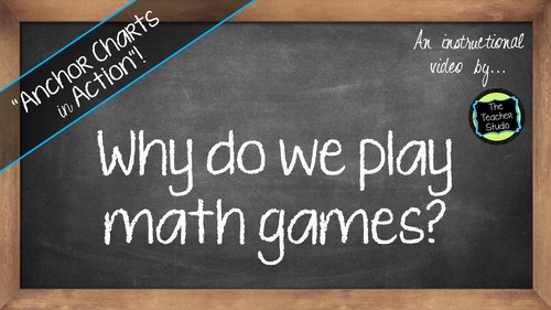 Anchor Charts In Action Why Play Math Games By The Teacher Studio