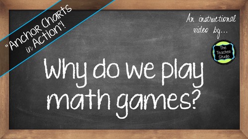 Preview of Anchor Charts in Action:  Why Play Math Games?