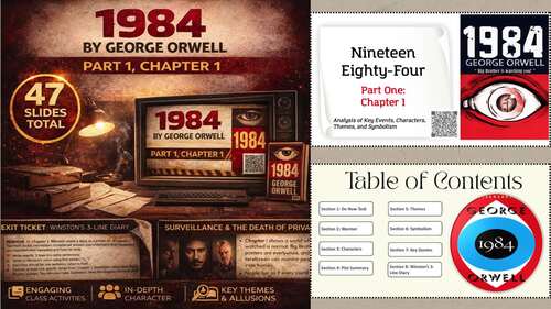 1984 by George Orwell PPT – Part 1 Chapter 1 | Lesson Slides & Activities