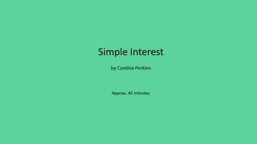 Preview of Simple Interest Video