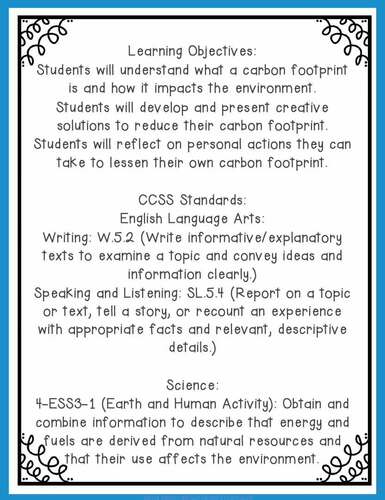 Carbon Footprint Reduction Design STEM Challenge 