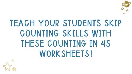 Skip Counting 4 : Worksheets by Differentiation and Beyond TPT
