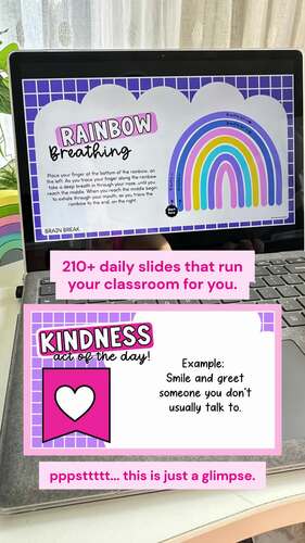 Editable Daily and Morning Slides with Timers I Schedule Classroom Routines