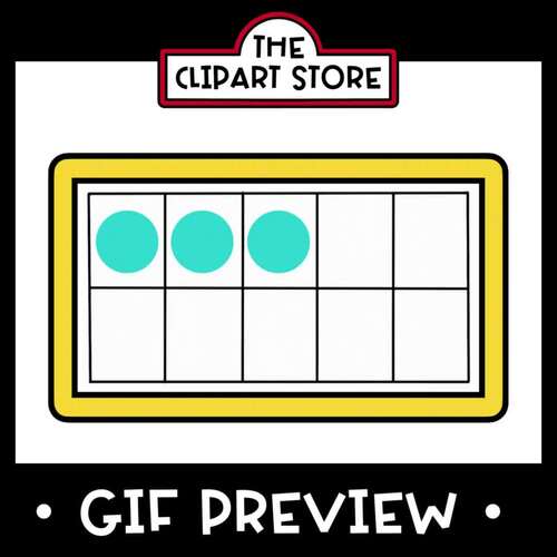 Ten Frames Animated GIFS Colored Dots by The Clipart Store TPT