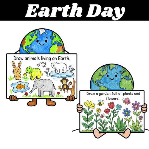 Earth Day Writing Drawing and Craft Activities Bundle for Kids K-3 No ...