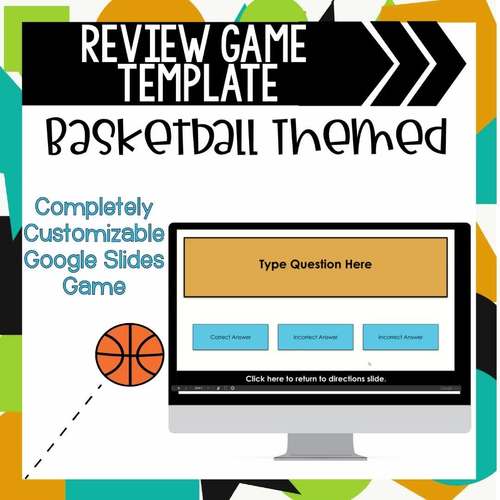 Customizable Digital Review Game Google Slides Template Basketball Themed