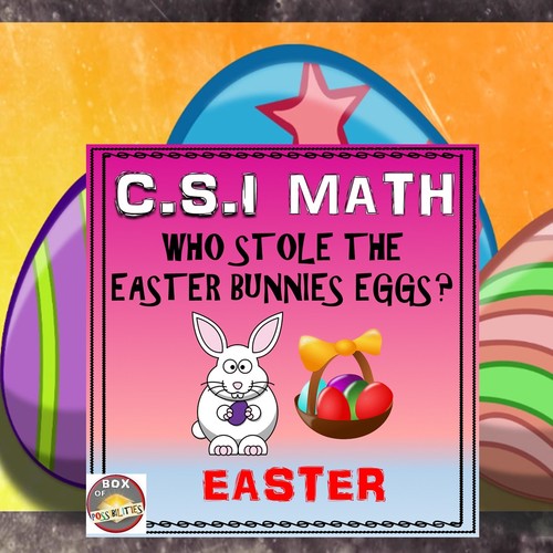 Preview of Easter Math CSI Video Hook: Who Stole The Eggs? Easter Math Activity